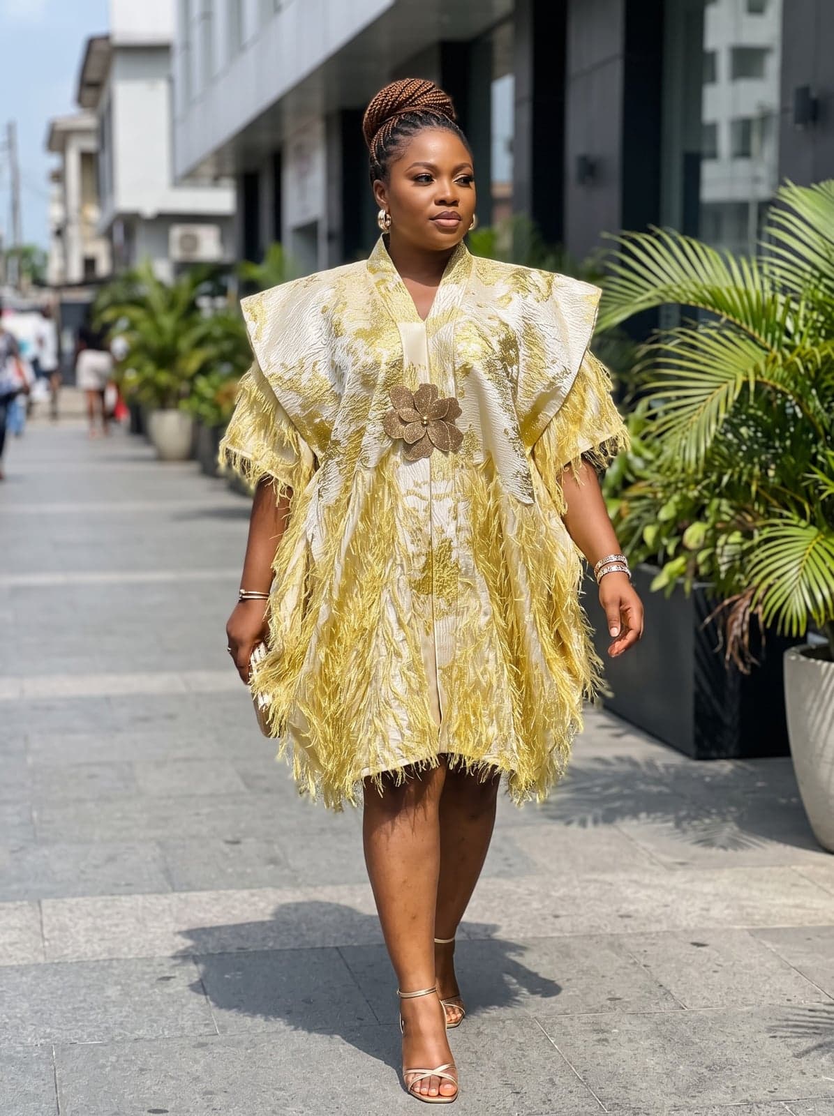 Premium damask short bubu — 3