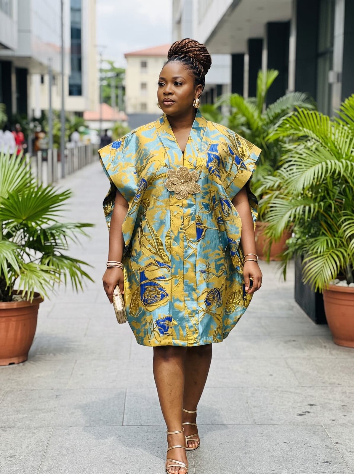 Premium damask short bubu — 2