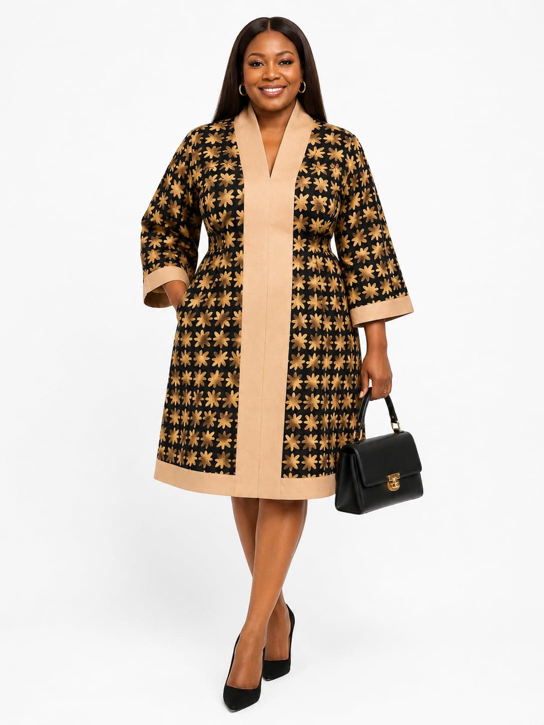 Emerald Luxe Ankara Shift Dress