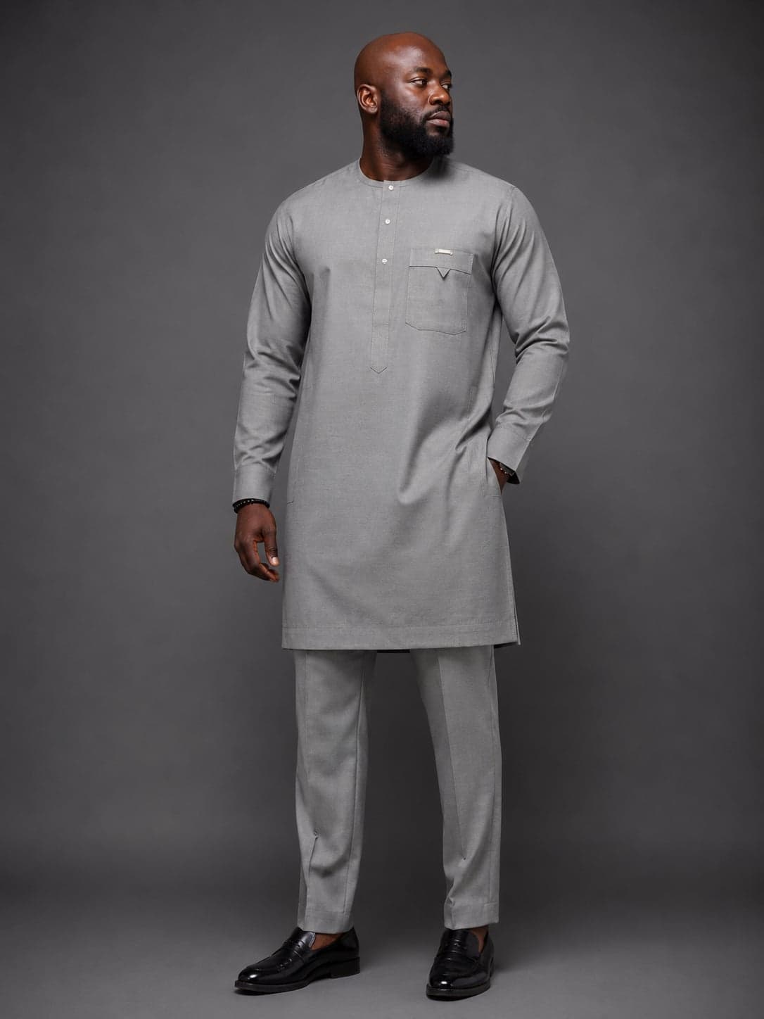 Classic Grey Men's Kaftan