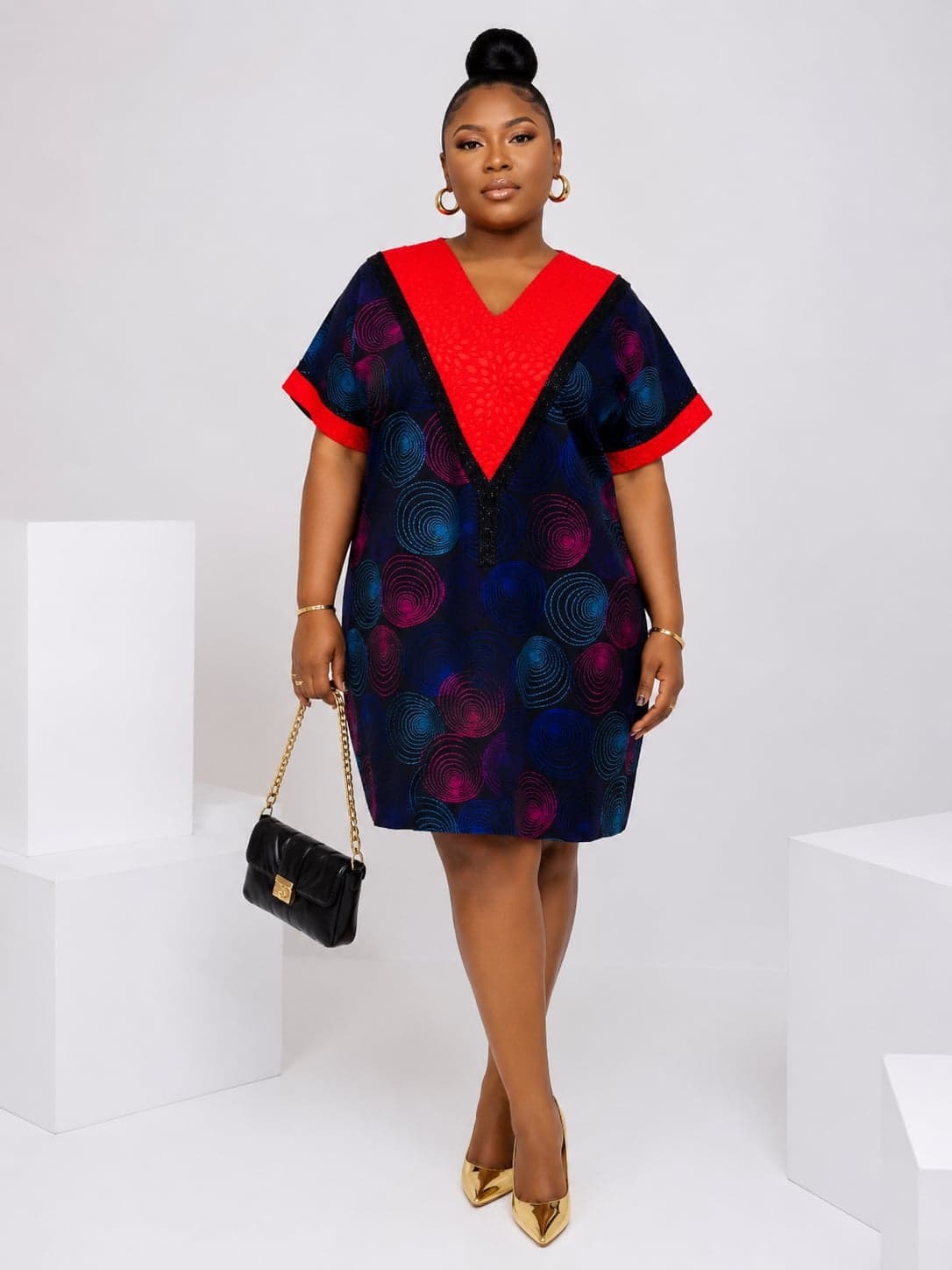 Colorful Ankara Kaftan – Short