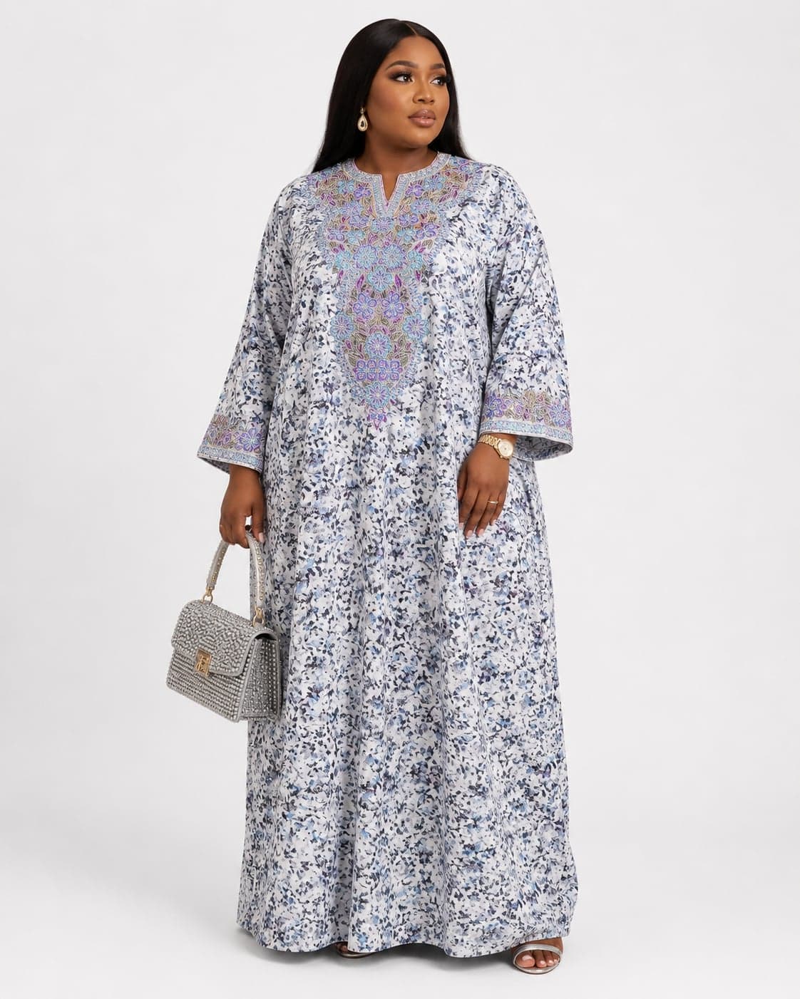 Luxury Silver Embroidery Boubou — 2