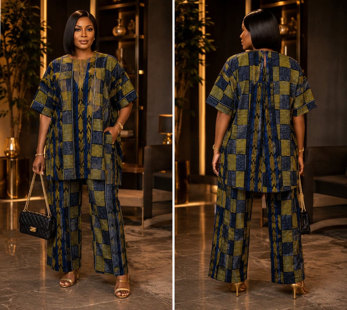 Ladies Ankara Danshiki Two-Piece Set — 2