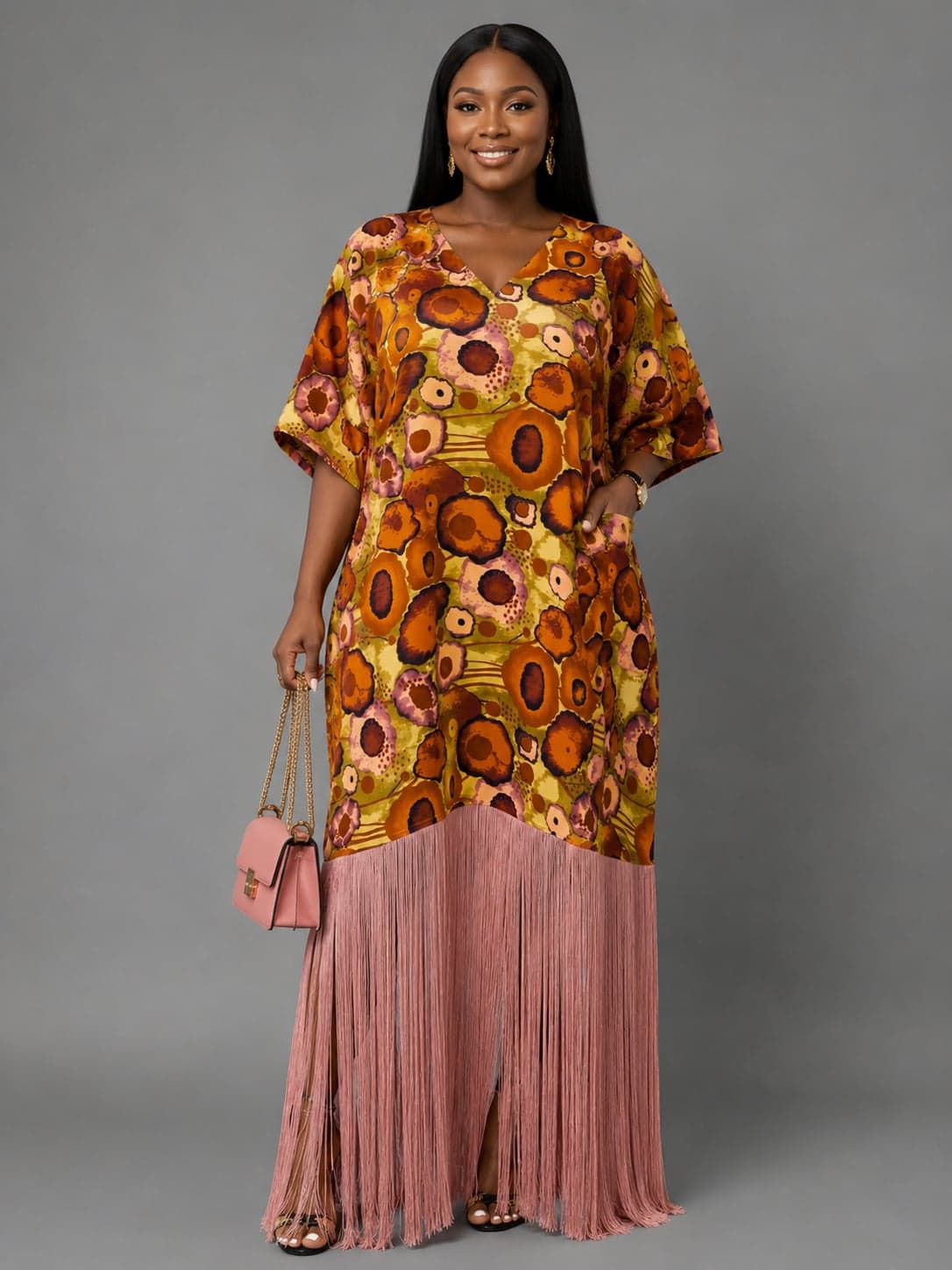 Elegant Ankara Fringe Midi Dress Collection — 10